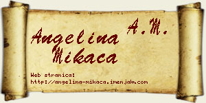 Angelina Mikača vizit kartica